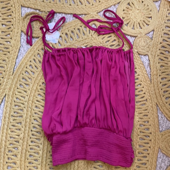 Free people XS bugambilia colored top - Picture 2 of 3